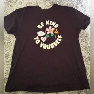 Return To Sender Be Kind To Yourself Graphic Tee Black Size: XL